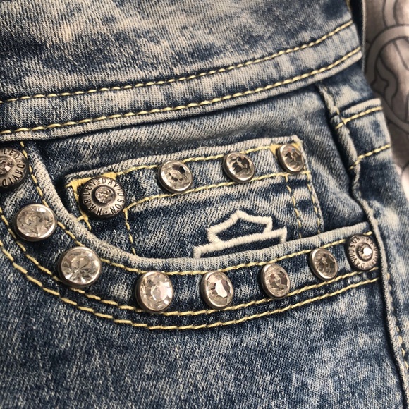 Harley Davidson Jewelled jeans size 4 - Picture 2 of 7